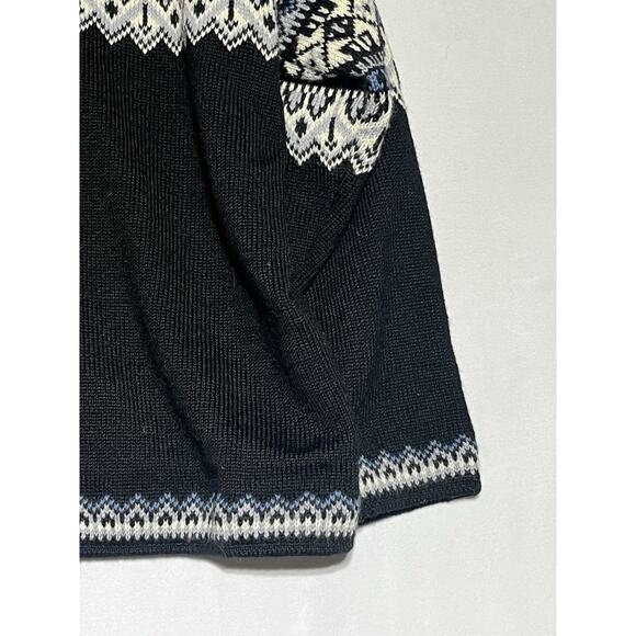 Nordstrikk Nordic Fair Isle Full Zip Wool Cardigan Sweater Mens M Lined Blue - Picture 8 of 16